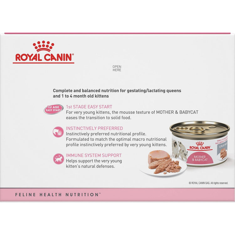 Royal Canin Feline Health Nutrition Mother & Babycat Ultra Soft Mousse in Sauce Canned Cat Food