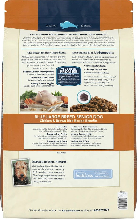 Blue Buffalo Life Protection Formula Large Breed Senior Chicken & Brown Rice Recipe Dry Dog Food