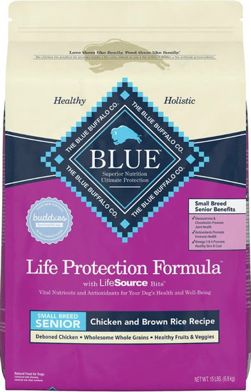 Blue Buffalo Life Protection Formula Small Breed Senior Chicken & Brown Rice Recipe Dry Dog Food