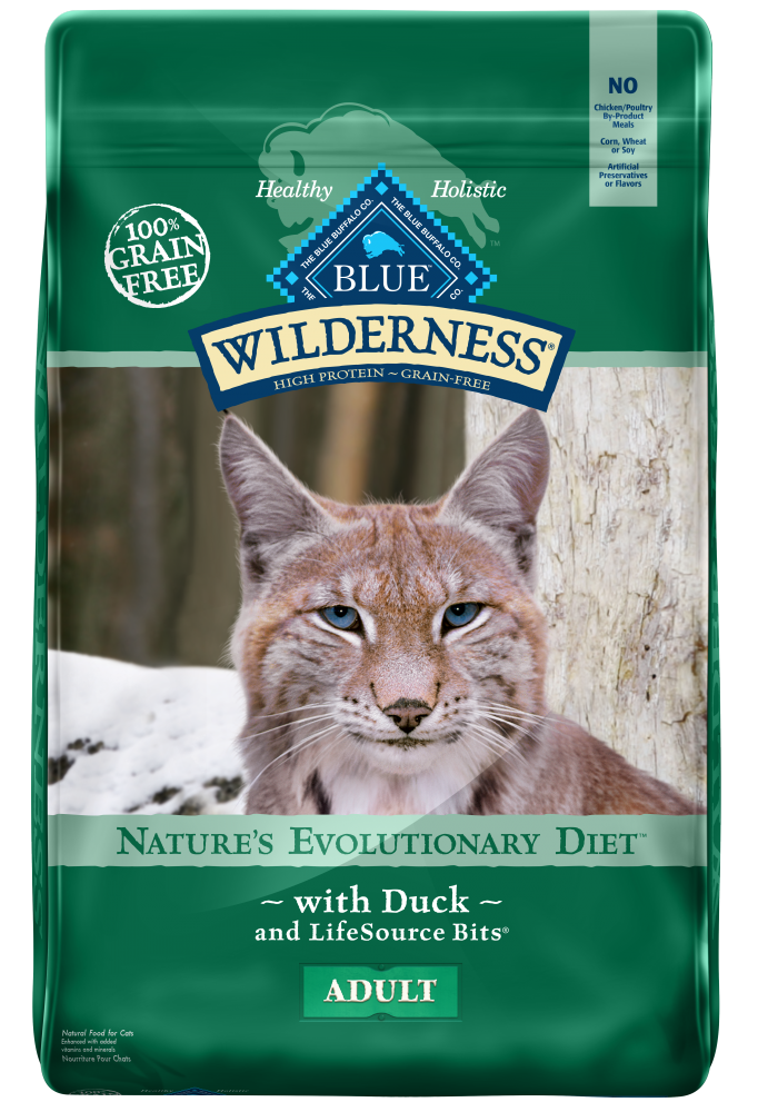 Blue Buffalo Wilderness Grain Free Natural Duck High Protein Recipe Dry Cat Food