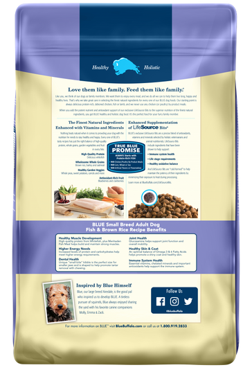 Blue Buffalo Life Protection Fish & Brown Rice Recipe Small Breed Adult Dry Dog Food