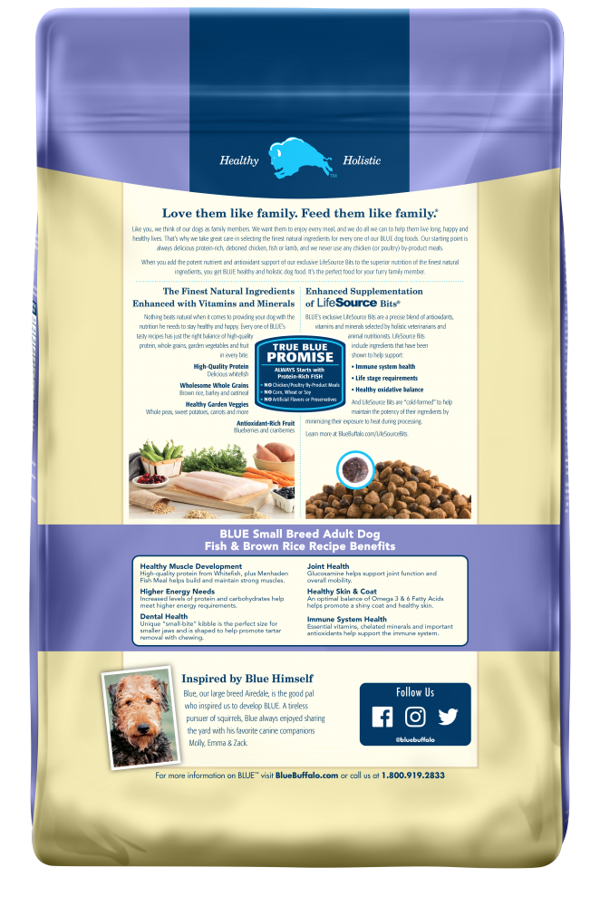 Blue Buffalo Life Protection Fish & Brown Rice Recipe Small Breed Adult Dry Dog Food