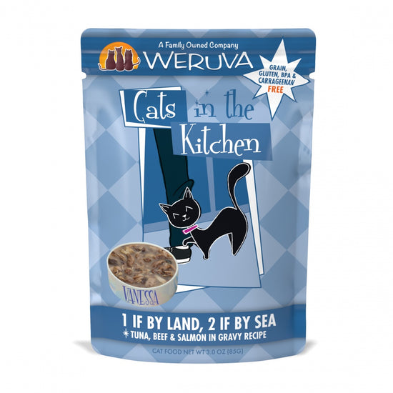 Weruva Cats In the Kitchen 1 If by Land 2 If by Sea Pouches Wet Cat Food