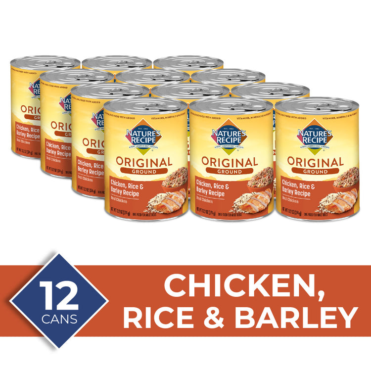 Nature's Recipe Easy to Digest Chicken Rice Barley Homestyle Ground Canned Dog Food