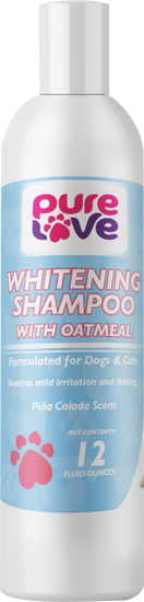 Pure Love Whitening Shampoo with Oatmeal for Dogs and Cats-Pina Colada Scent