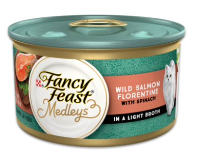 Fancy Feast Medleys Wild Salmon Florentine With Spinach in a Light Broth