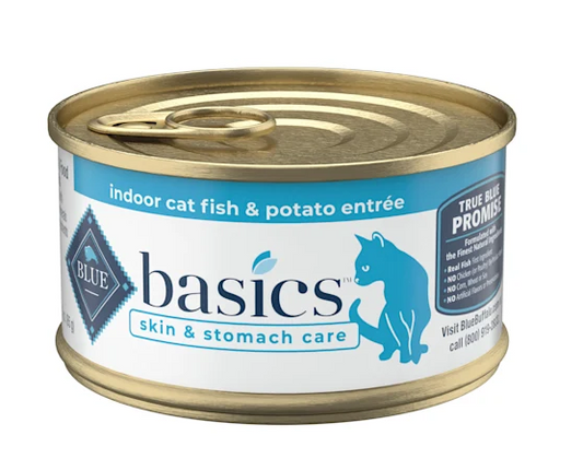 Blue Buffalo Basics Grain Free Indoor Fish and Potato Entree Canned Cat Food