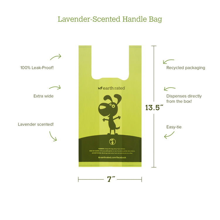 Earth Rated Handle Bags Lavender Scented - 120 Count