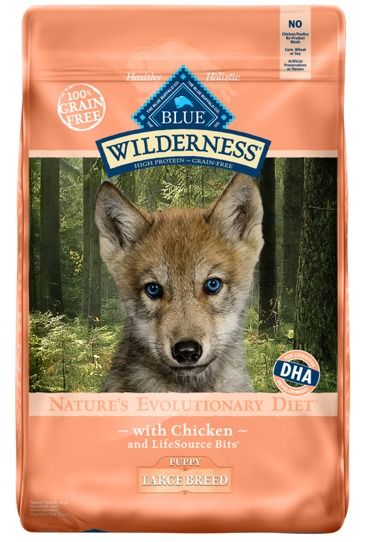 Blue Buffalo Wilderness Large Breed Puppy Grain-Free Chicken Recipe Dry Dog Food