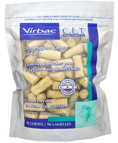 Virbac C.E.T. Fish Flavor Oral Hygiene Chews for Cats
