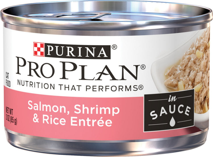 Purina Pro Plan Savor Adult Salmon, Shrimp & Rice in Sauce Entree Canned Cat Food