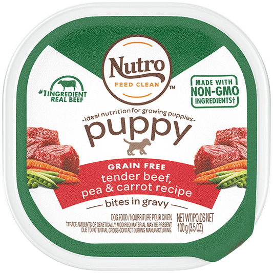 Nutro Bites in Gravy Tender Beef, Pea & Carrot Recipe Wet Dog Food