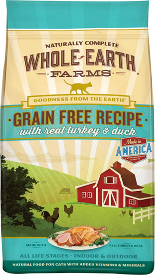 Whole Earth Farms Grain Free Real Turkey and Duck Recipe Dry Cat Food