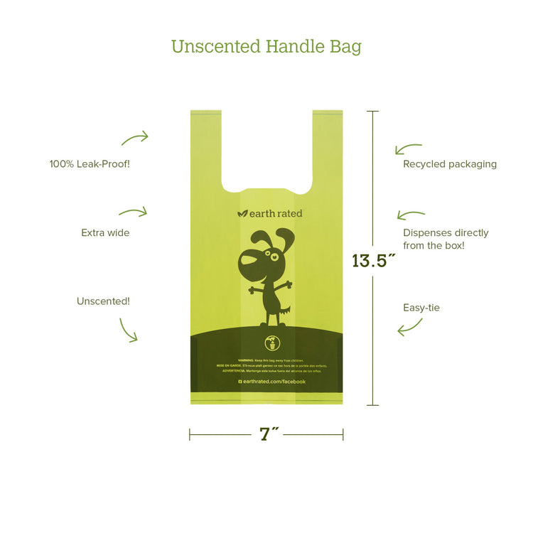 Earth Rated Handle Bags Unscented - 120 Count