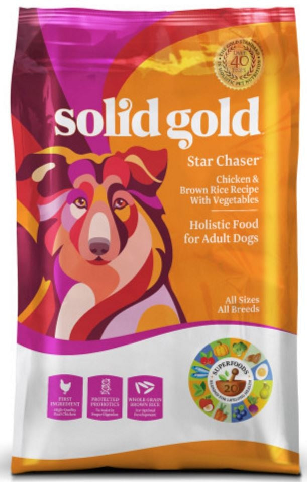 Solid Gold Star Chaser Chicken & Brown Rice with Vegetables Recipe Dry Dog Food