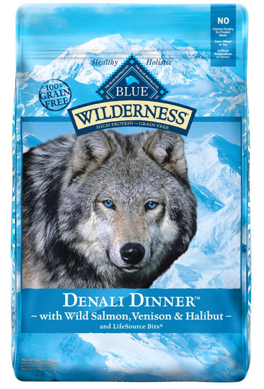 Blue Buffalo Wilderness Grain Free Natural Denali Dinner with Salmon, Venison & Halibut Dry Dog Food