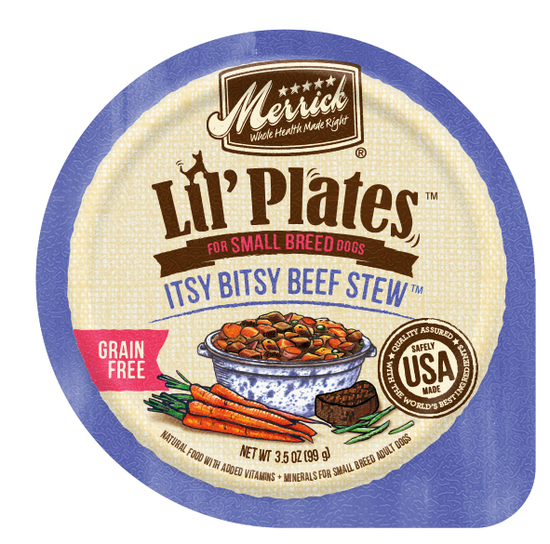 Merrick Lil' Plates Adult Small Breed Grain Free Itsy Bitsy Beef Stew Canned Dog Food