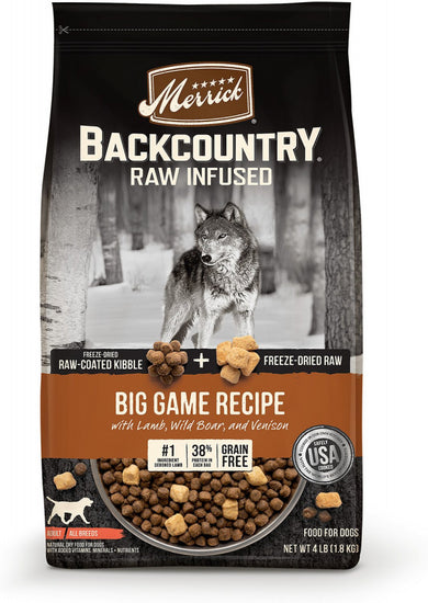 Merrick Backcountry Raw Infused Grain Free Big Game Recipe Dry Dog Food