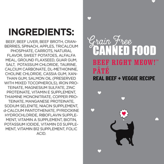 I and Love and You Grain Free Beef, Right Meow! Pate Canned Cat Food