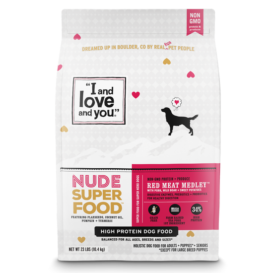 I and Love and You Grain Free Nude Super Food Red Meat Medley Dry Dog Food