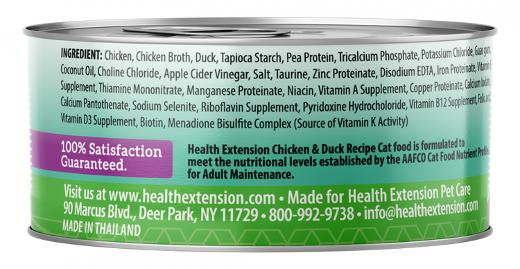 Health Extension Grain Free Chicken and Duck Recipe Canned Cat Food