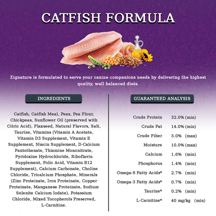Zignature Limited Ingredient Diet Grain Free Catfish Recipe Dry Dog Food