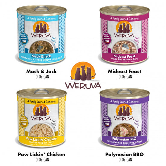 Weruva Classic The 10 Ounce Pounce Grain Free Canned Cat Food Variety Pack