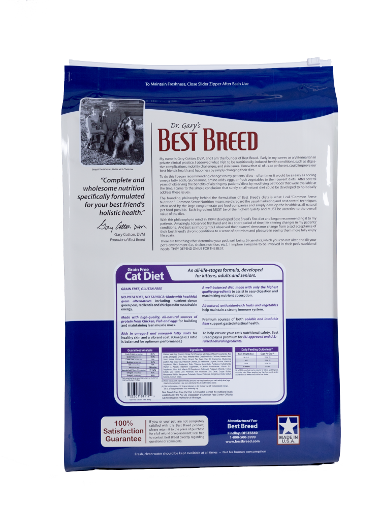 Dr. Gary's Best Breed Grain Free All Life Stages Dry Cat Food