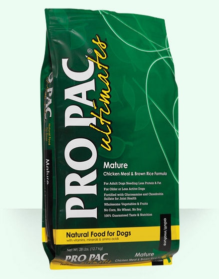 PRO PAC Ultimates Mature Chicken Meal & Brown Rice Recipe Dry Dog Food