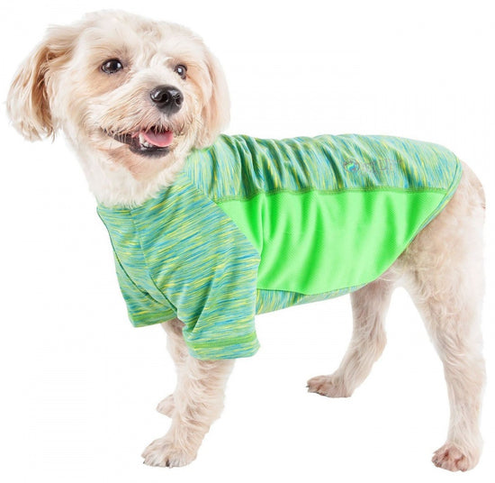 Pet Life Active Warf Speed Sporty Performance Dog T-Shirt in Green