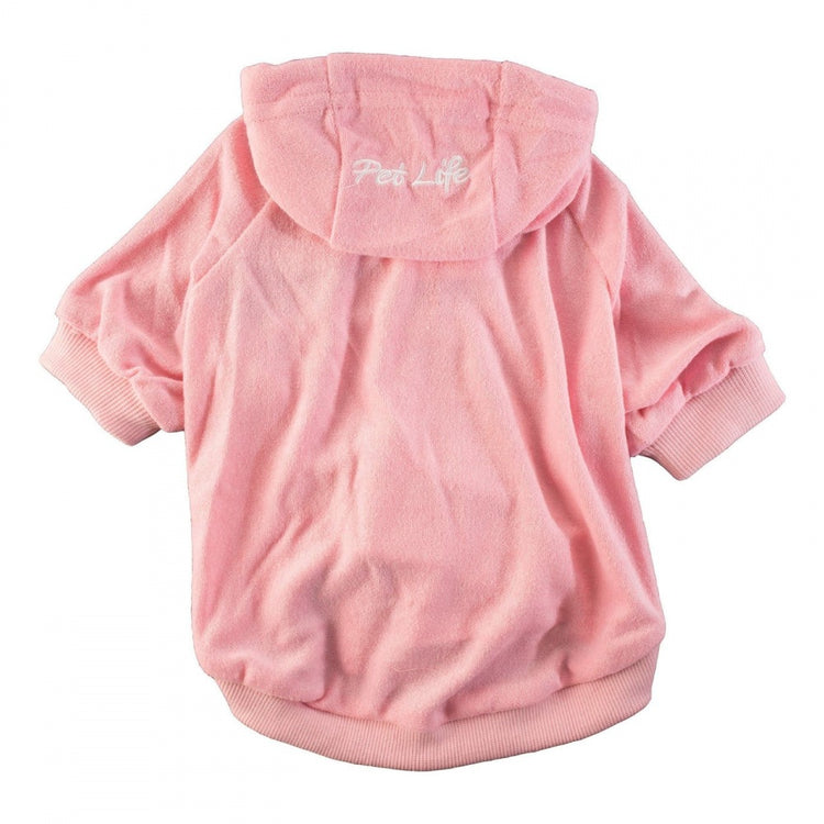 Pet Life Pink French Terry Cotton Dog Hoodie