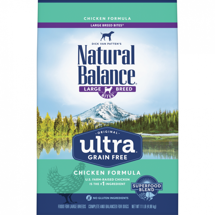 Natural Balance Original Ultra Grain Free Large Breed Bites Chicken Recipe Dry Dog Food