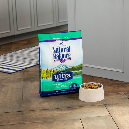 Natural Balance Original Ultra Grain Free Large Breed Bites Chicken Recipe Dry Dog Food