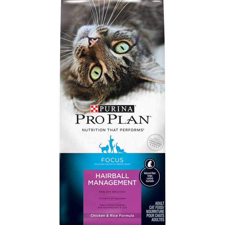 Purina Pro Plan Focus Hairball Management Chicken & Rice Formula Adult Dry Cat Food