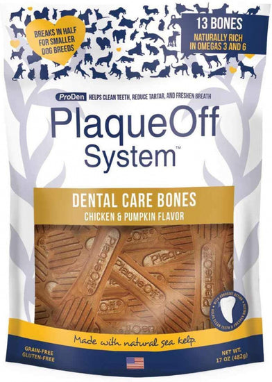 Proden PlaqueOff Dental Chicken & Pumpkin Dog Bones