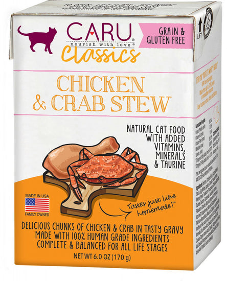 Caru Classic Grain Free Chicken & Crab Stew Recipe  Wet Cat Food