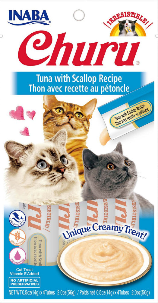 Inaba Churu Tuna Puree with Scallop Cat Treat