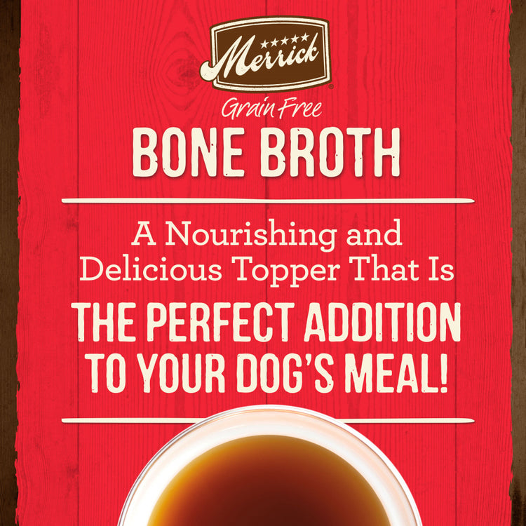 Merrick Grain Free Beef Bone Broth Wet Dog Food Topper