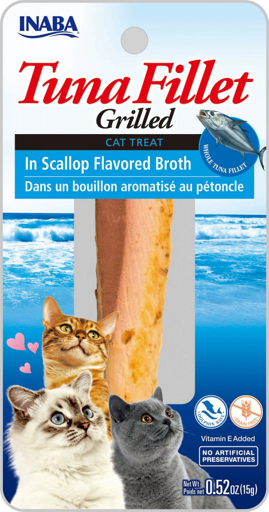Inaba Ciao Grain Free Grilled Tuna Fillet in Scallop Broth Cat Treat