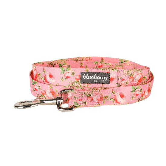 Blueberry Pet Durable Scent Inspired Floral Rose Baby Pink Dog Leash