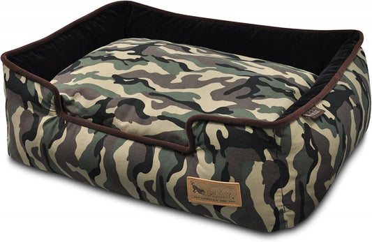 P.L.A.Y. Lounge Bed Camouflage Army Green & Chocolate