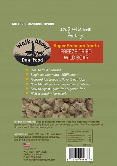 Walk About Freeze Dried Wild Boar Dog Treats