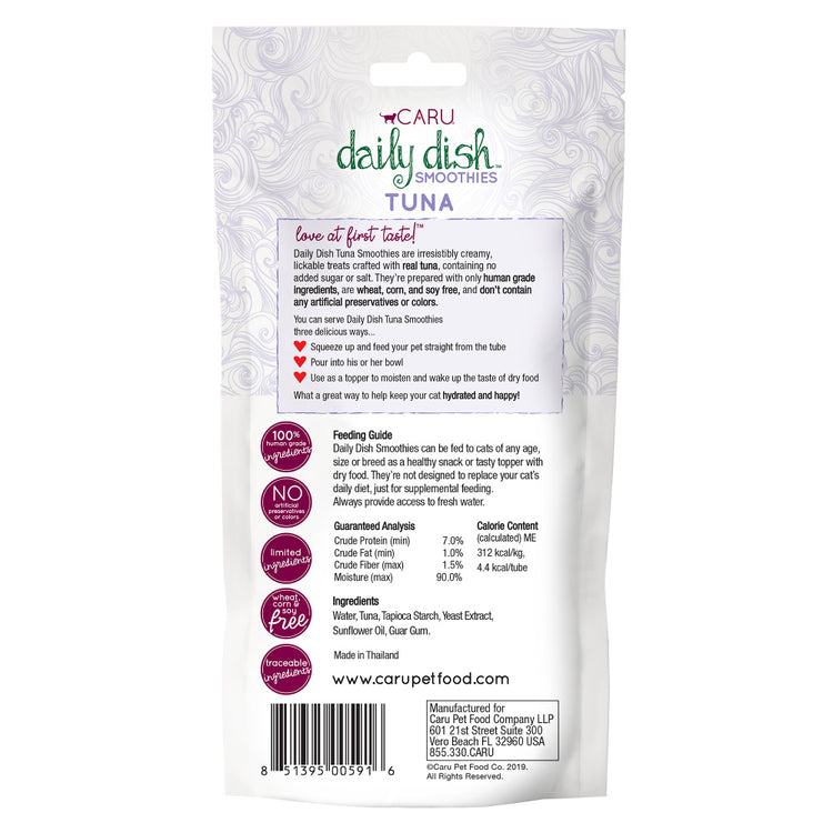 Caru Daily Dish Smoothie Tuna Flavor Lickable Treat for Cats
