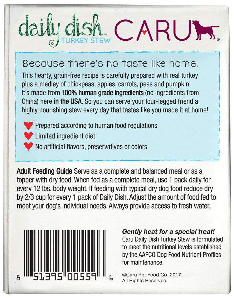 Caru Daily Dish Turkey Stew For Dogs