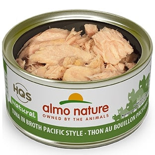 Almo Nature HQS Natural Cat Grain Free Additive Free Tuna In Broth Pacific Style Canned Cat Food