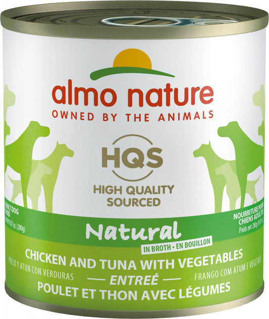 Almo Nature HQS Natural Dog Grain Free Additive Free Chicken & Tuna Canned Dog Food