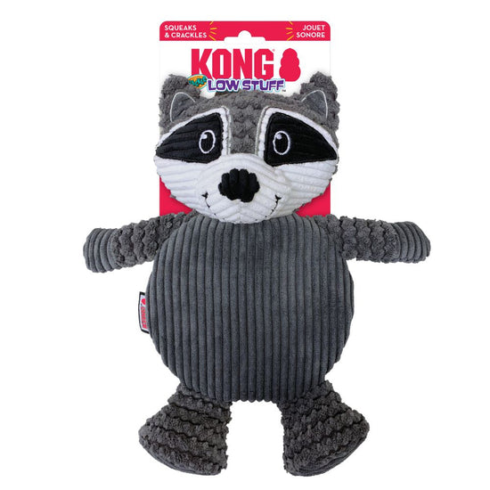 KONG Low Stuff Crackle Tummiez Raccoon Dog Toy