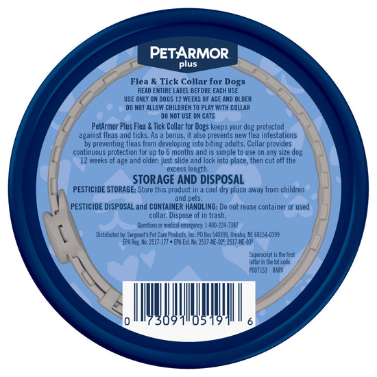 PetArmor Plus Flea & Tick Collar for Dogs