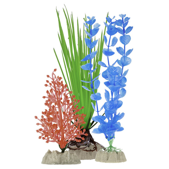 GloFish Plant Orange, Green & Blue Tank Accessory