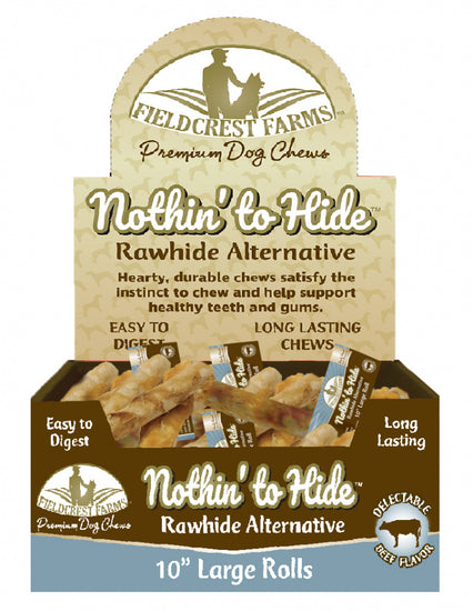 Fieldcrest Farms Nothin' to Hide Large Roll Beef Dog Chews
